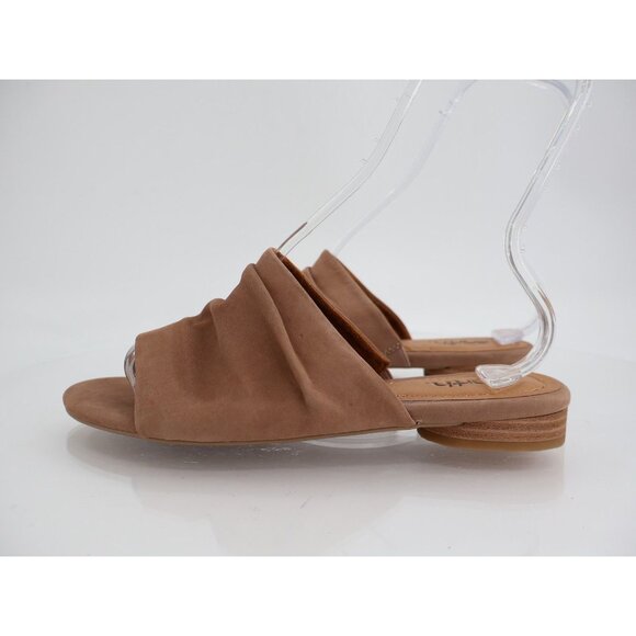 Earth Ettalma Sandals Women's Size 9.5 Tan Brown Leather Slide Slip On Shoes - Picture 4 of 11